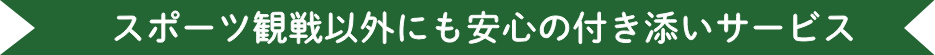 スポーツ観戦以外にも安心の付き添いサービス