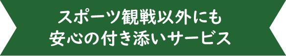 スポーツ観戦以外にも安心の付き添いサービス